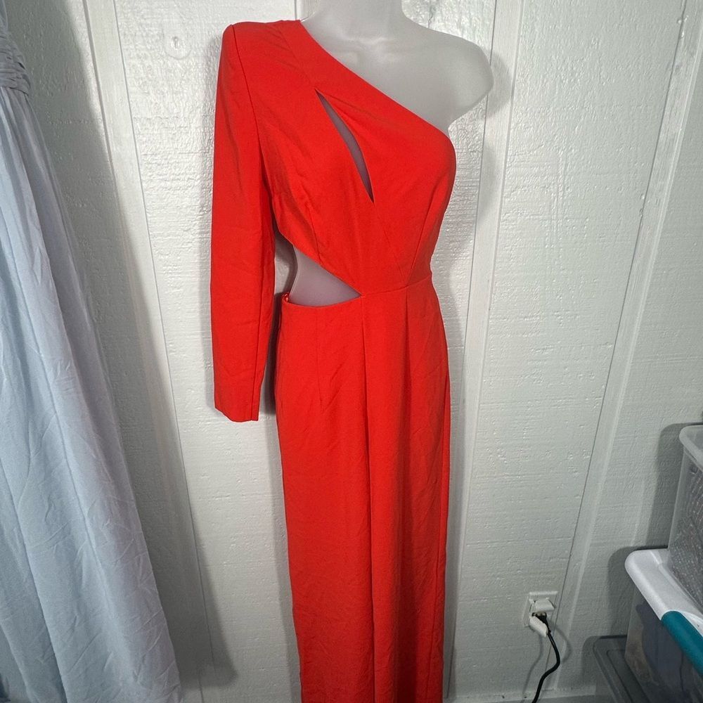 Sergio Hudson x Target Red One Shoulder Cut-Out Jumpsuit Size XXS NWOT - Picture 4 of 12